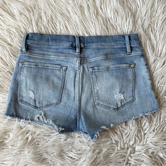 FRAME Denim Le Cut Off Alemany Grind Blue Distressed Shorts W7183 EUC Size 26 - Picture 4 of 11